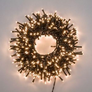 Catena di Luci da 14,4 m con 360 LED Bianco Caldo, 8 Giochi di Luce, Non Prolungabile