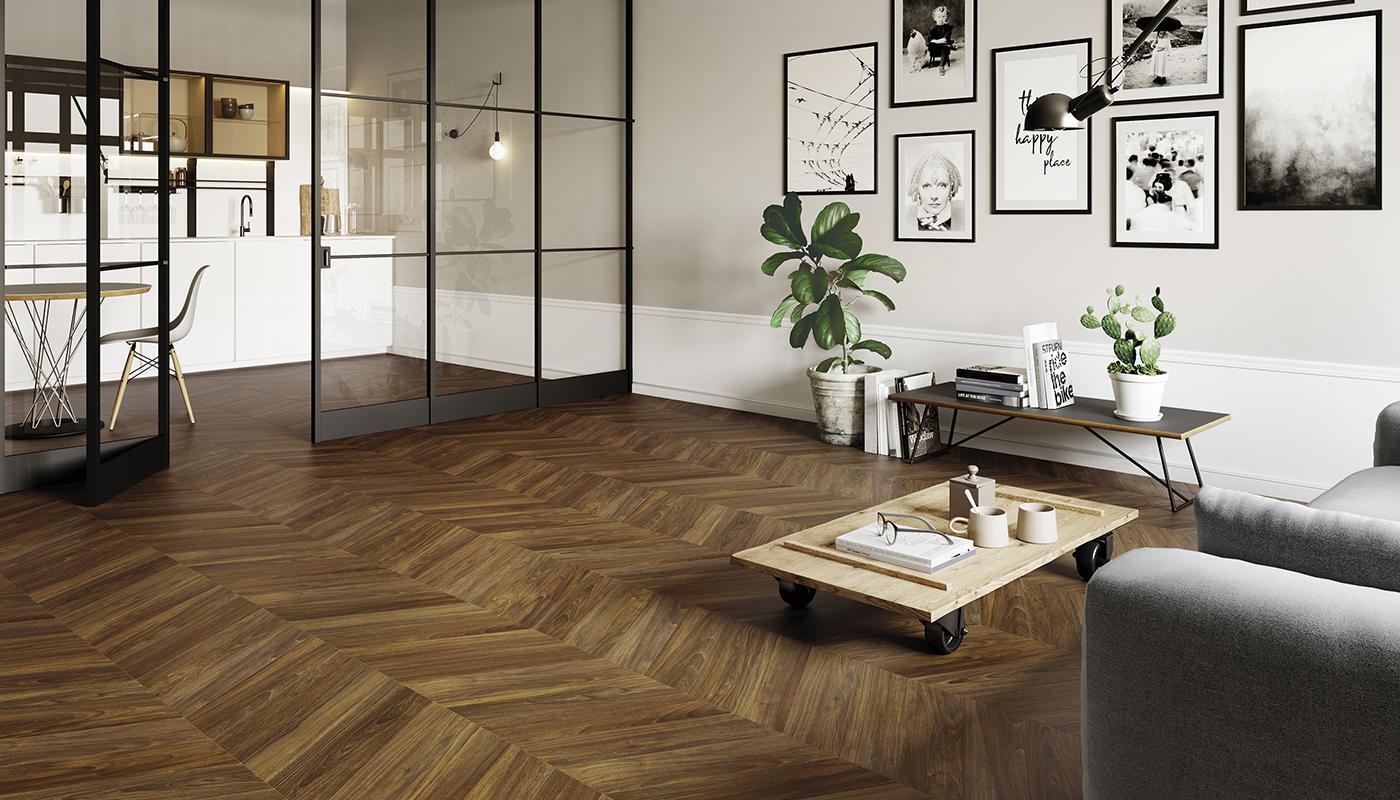 EMILCERAMICA SLEEK WOOD CHEVRON GRES PORCELLANATO EFFETTO LEGNO FORMATO 11X54