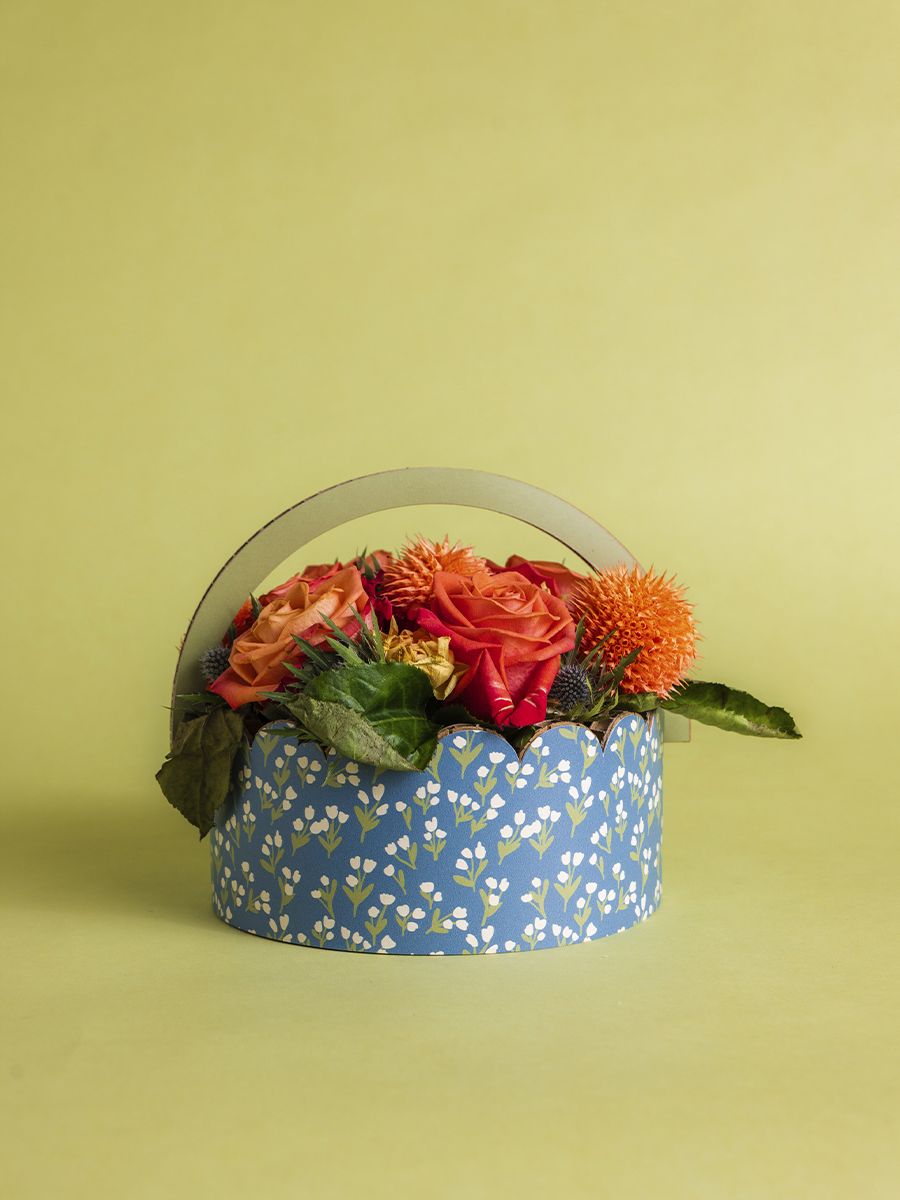 Set 2 cestini fiorellini bianchi - immagine 4