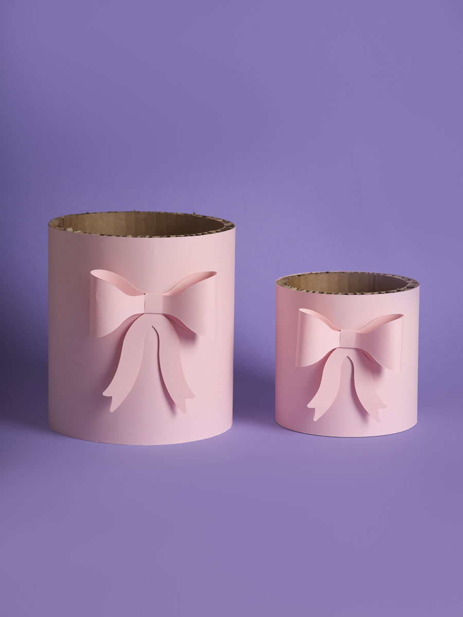 Secchielli con coperchio color rosa set 2 - immagine 3