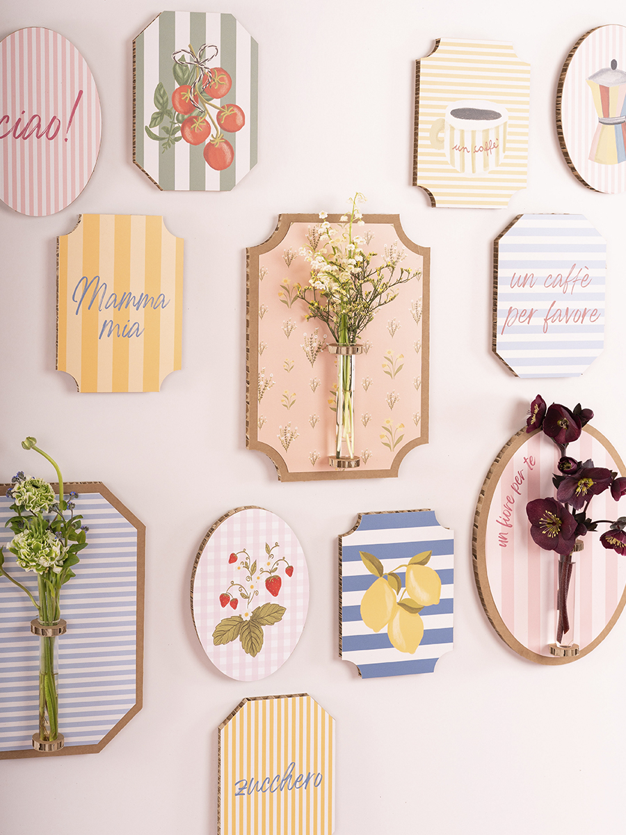 Set 3 quadretti con provetta per fiori - immagine 3